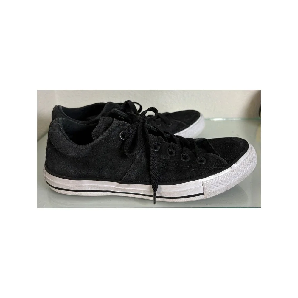 Converse Chuck Taylor All Star Madison Black Suede Low Top Sneakers 557978C 8W - Picture 5 of 8